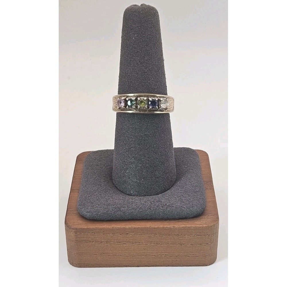 10k Yellow Gold Vintage 60s 70s Zales Mother's Day Interchangeable Stone Ring 8